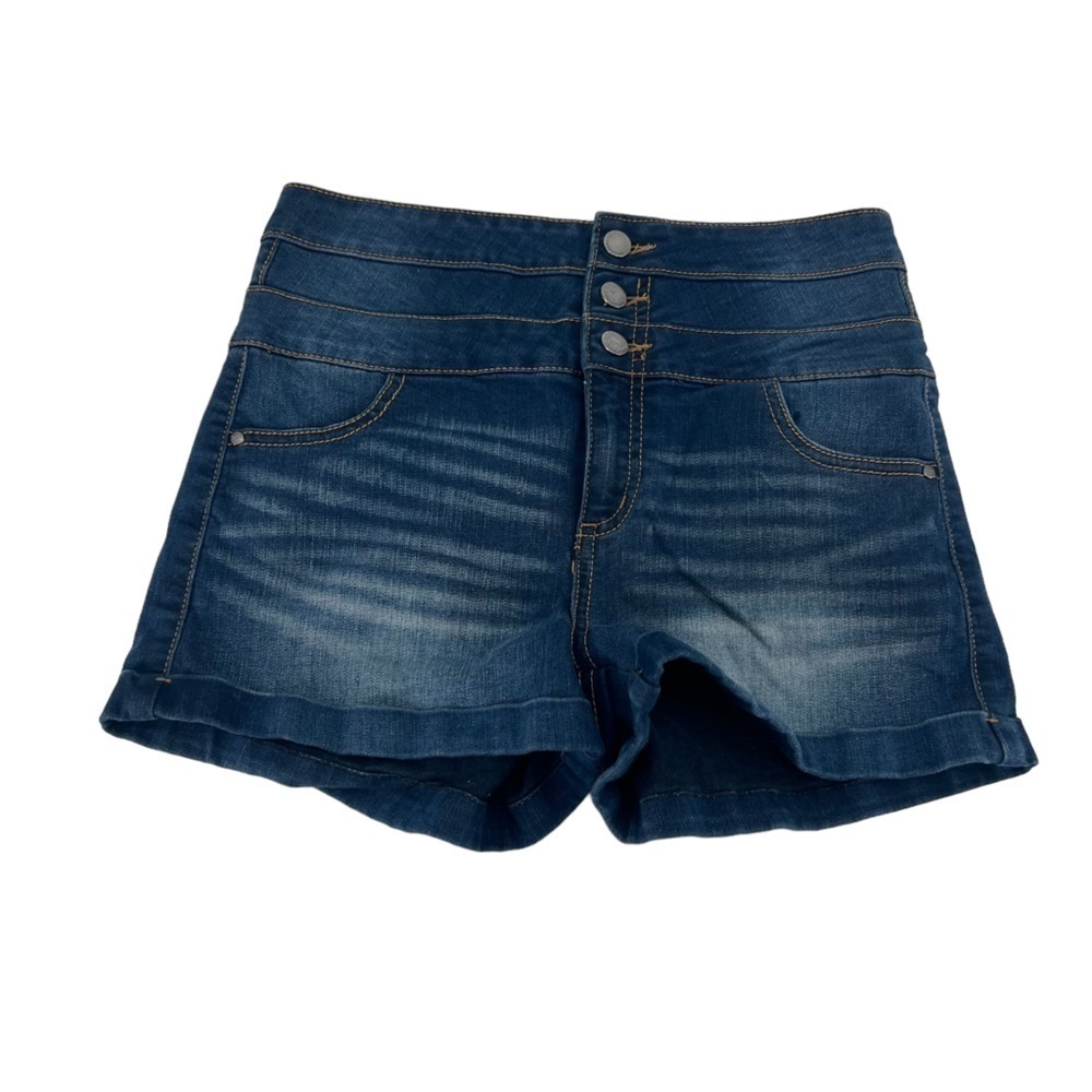 Tinseltown Stretch Button Up Jean Shorts Size 7 Women’s
